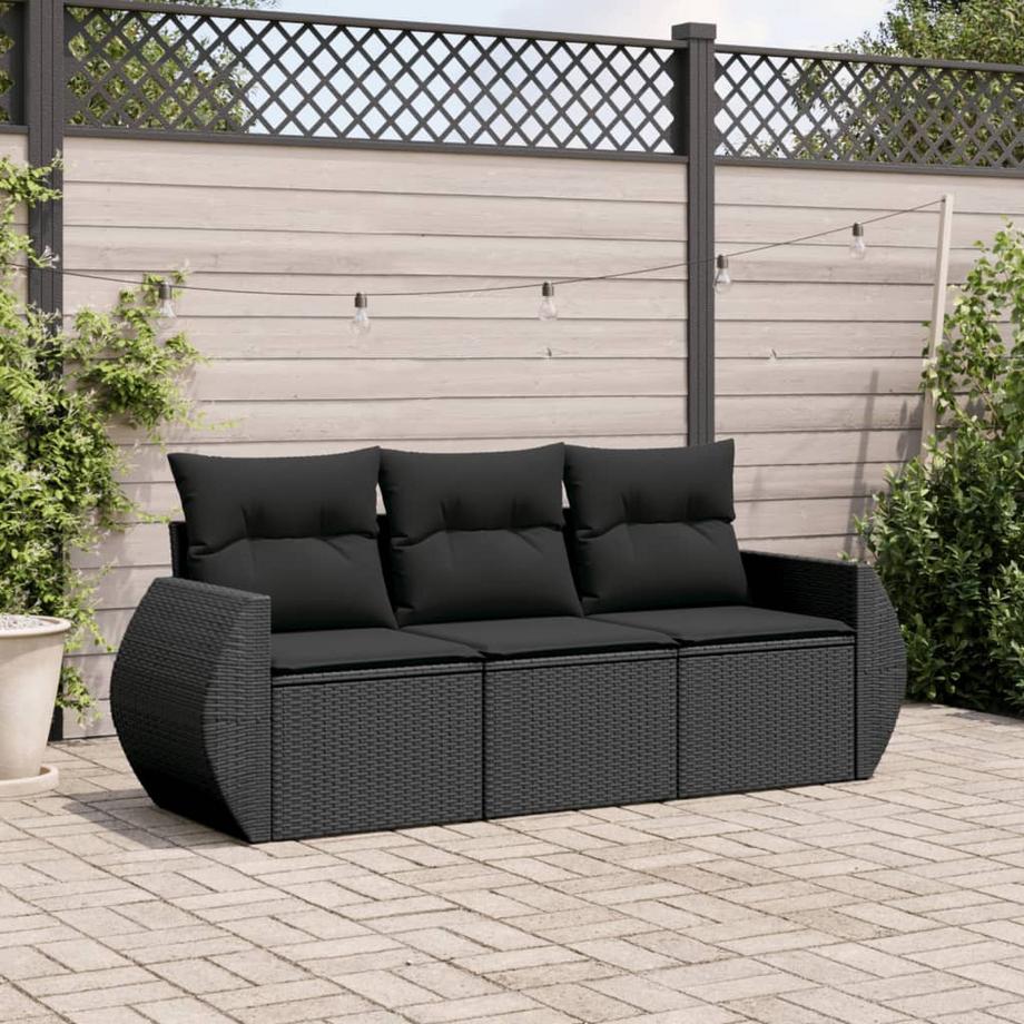 VidaXL set divano da giardino Polirattan  