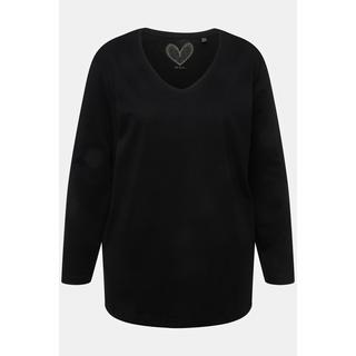 Ulla Popken  Maglia dalle linee morbide con scollo a V e maniche lunghe 