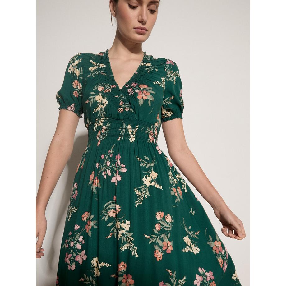 APRICOT Robe Longue Motif Floral Aquarelle  