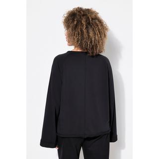 Ulla Popken  Sweatshirt, Rollkanten, Rundhals, Langarm 