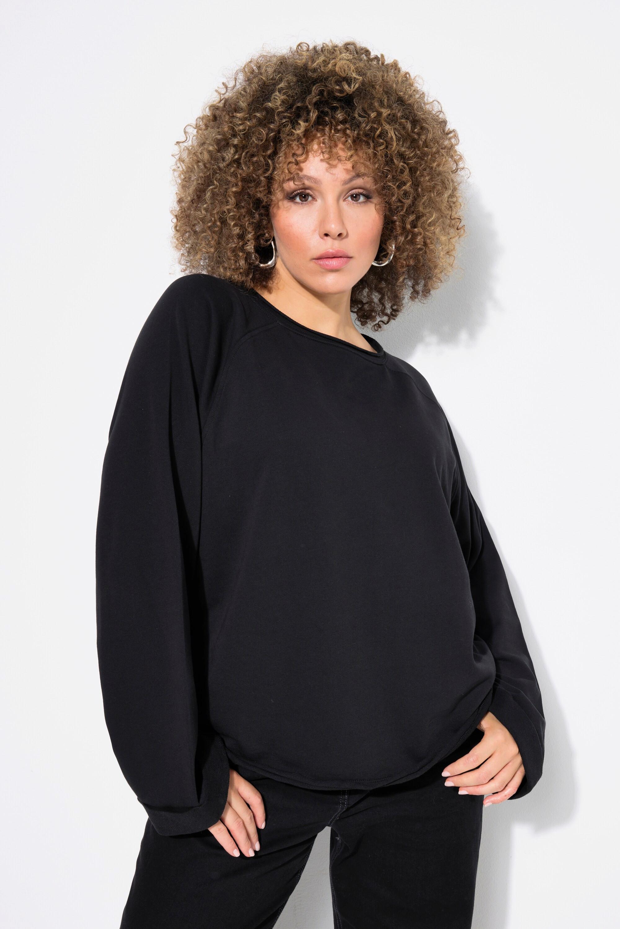 Ulla Popken  Sweatshirt, Rollkanten, Rundhals, Langarm 