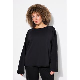 Ulla Popken  Sweatshirt, Rollkanten, Rundhals, Langarm 