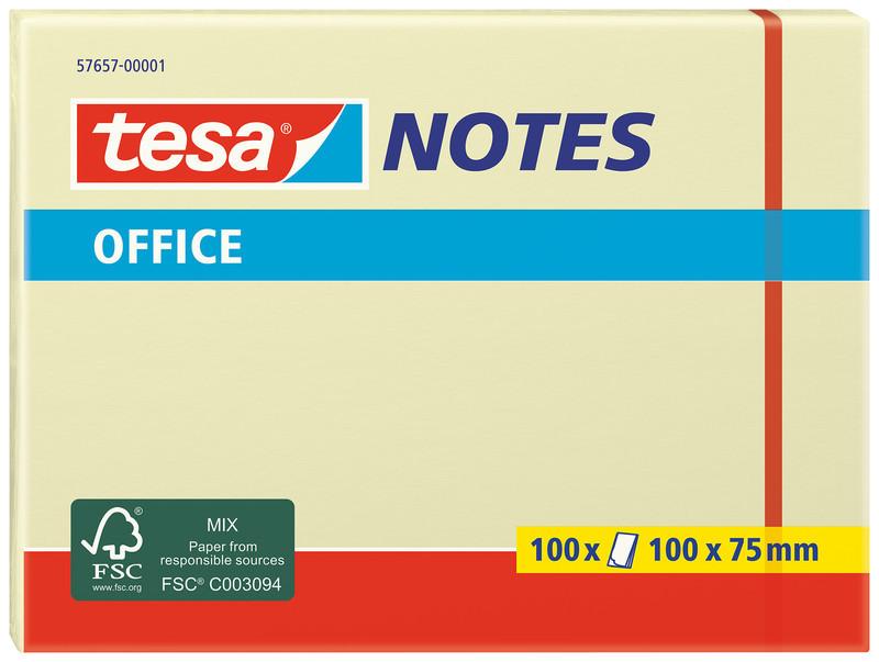 Tesa TESA Office Notes 75x100mm 576570000 gelb 100 Blatt  