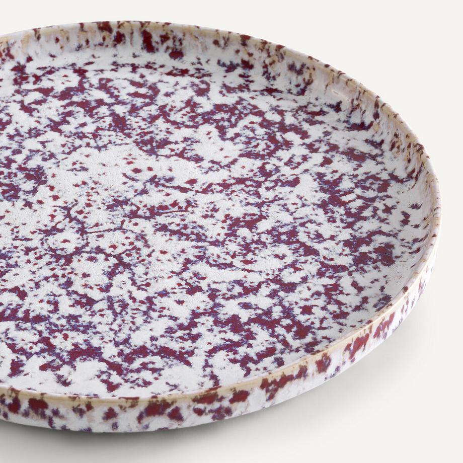 AM.PM Lot de 4 assiettes plates grès émaillé  