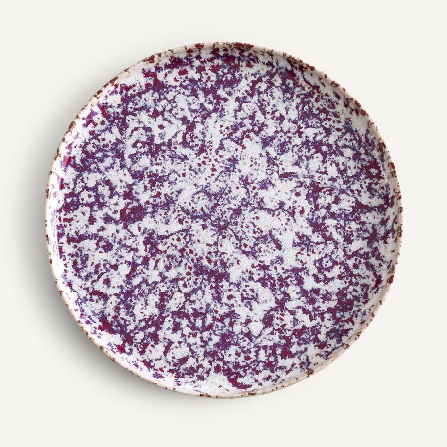 4er-Set flache Teller Hortensia