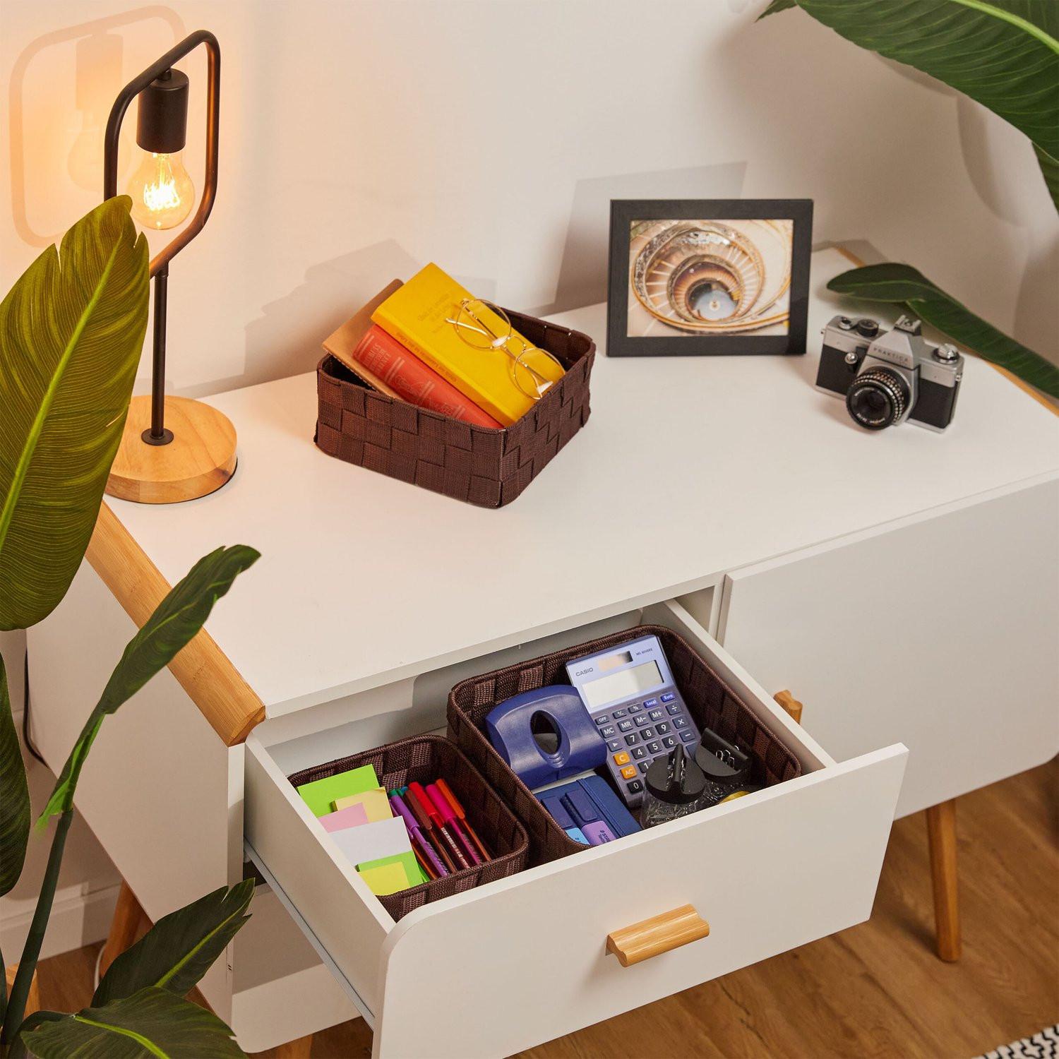 B2X Brauner Aufbewahrungskorb 3er-Set  