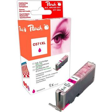Peach Cartouche d'encre XL magenta, compatible avec Canon CLI-571XL m