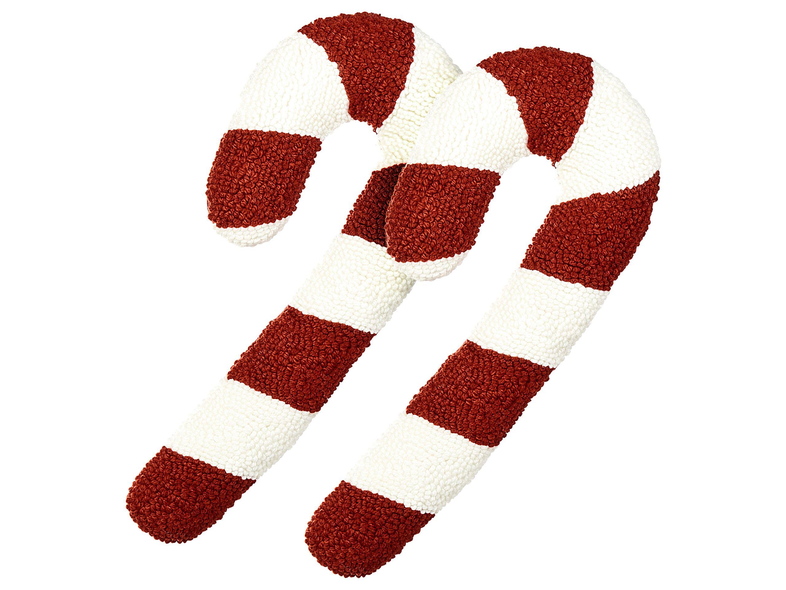 Beliani Kissen 2er Set aus Polyester Klassisch CANDY CANE  