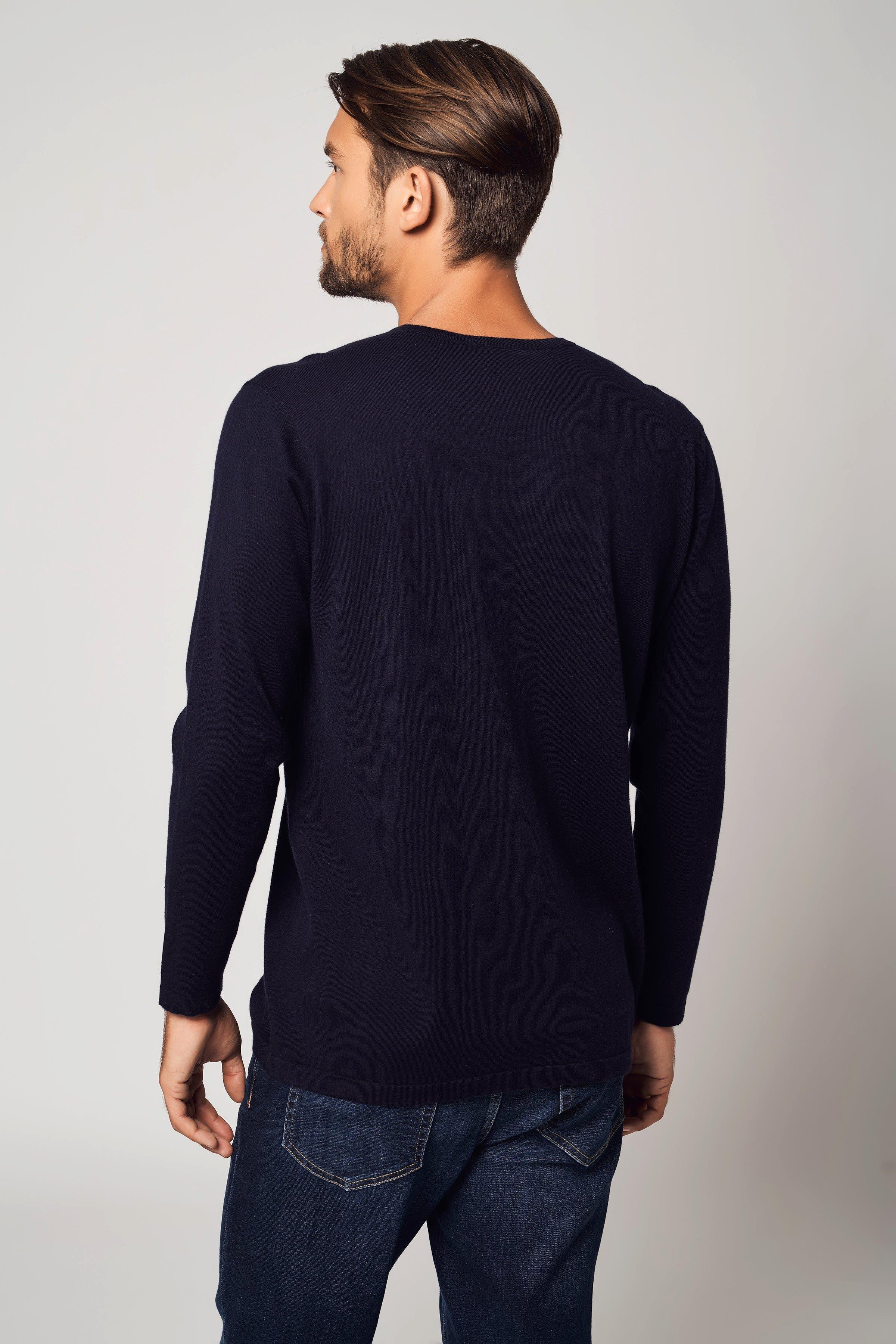 Bellemere New York  T-shirt Henley in cotone e cashmere 