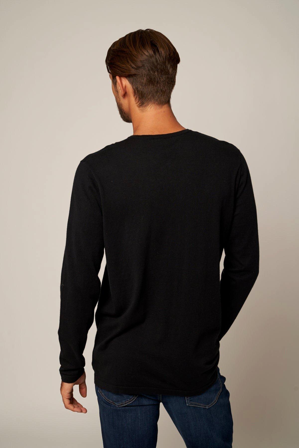 Bellemere New York  T-shirt Henley in cotone e cashmere 