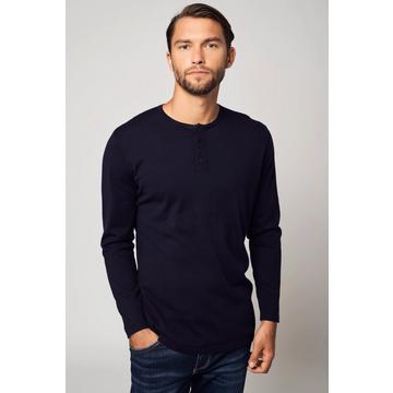 Henley T-Shirt aus Baumwolle und Kaschmir