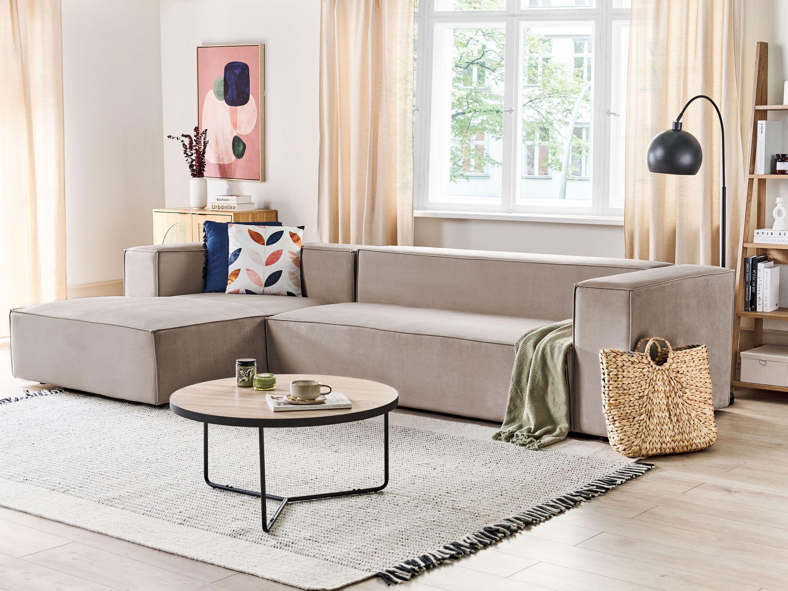 Beliani 3 Sitzer Sofa aus Samtstoff Skandinavisch VERNON  