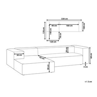 Beliani 3 Sitzer Sofa aus Samtstoff Skandinavisch VERNON  