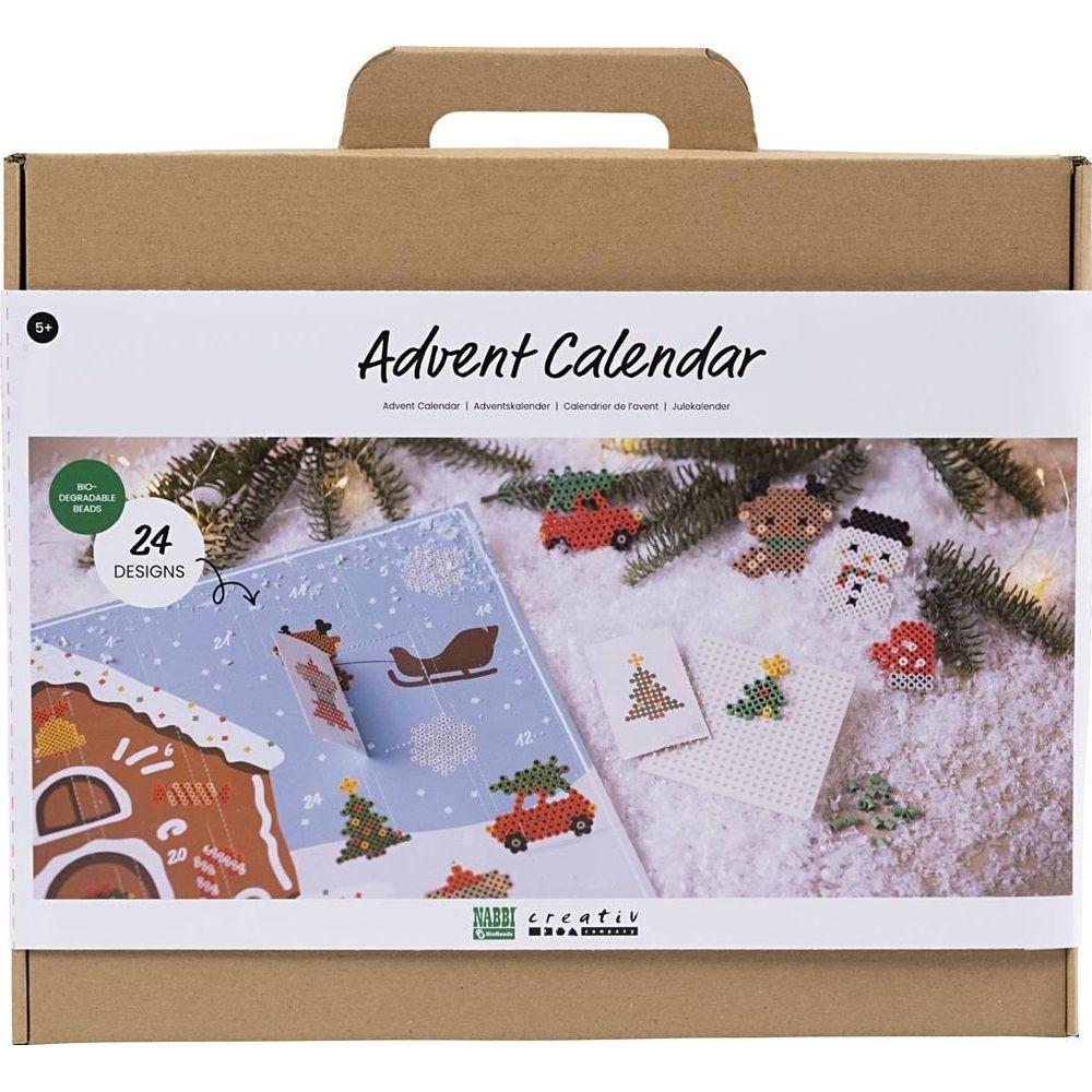 Creativ Company  Adventskalender Bügelperlen 24 Designs, gefüllt, Bio 