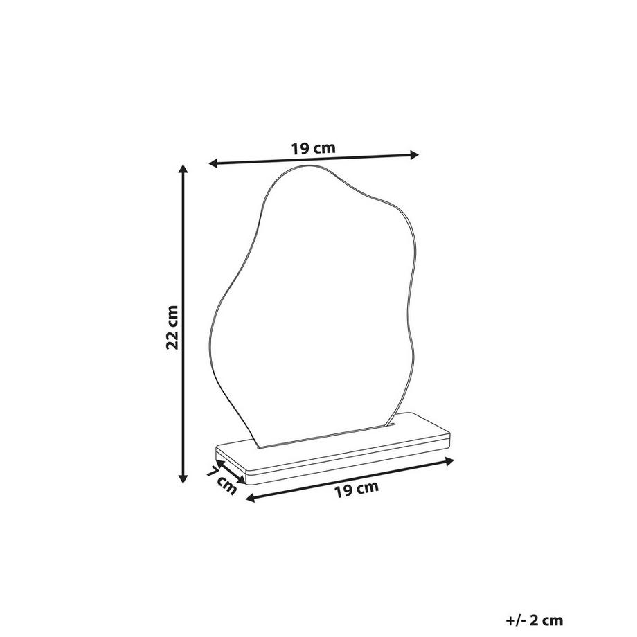 Beliani Specchio da terra en Legno di bambù Boho LOZERE  