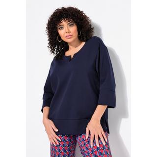 Ulla Popken  Punto-Sweatshirt, Rundhals, 3/4-Arm 