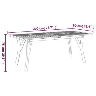 VidaXL Table de jardin bois d'acacia  