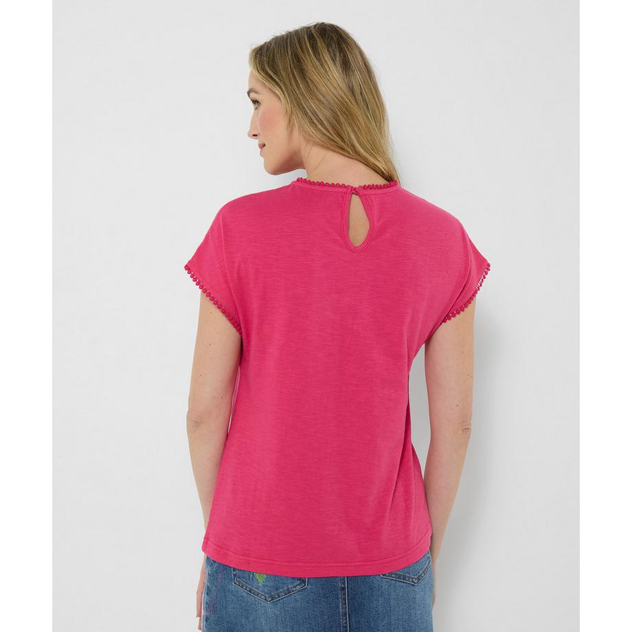 Joe Browns T-Shirt in jersey con scollo a ricamo sangallo  