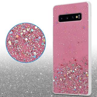 Cadorabo  Hülle für Samsung Galaxy S10 PLUS TPU Silikon mit funkelnden Glitter 