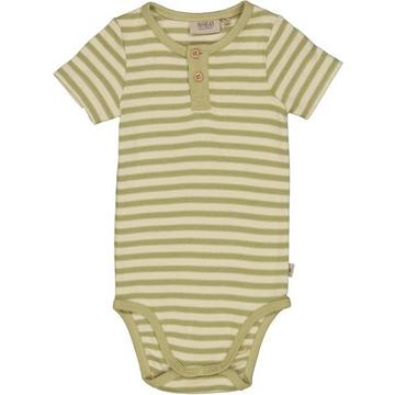 Baby Body kurzarm green stripe