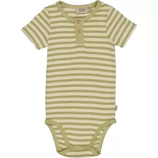 Wheat  Baby Body kurzarm green stripe 
