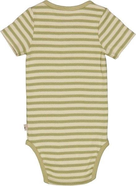 Wheat  Baby Body kurzarm green stripe 