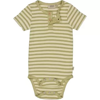 Wheat  Baby Body kurzarm green stripe 