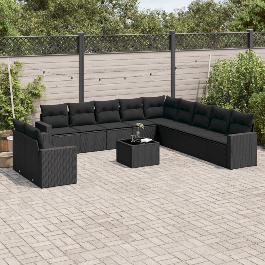 VidaXL set divano da giardino Polirattan  