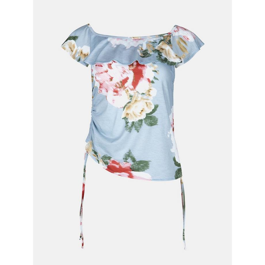 Lisca Gerafftes Top mit überhängenden Schultern Hawaii  