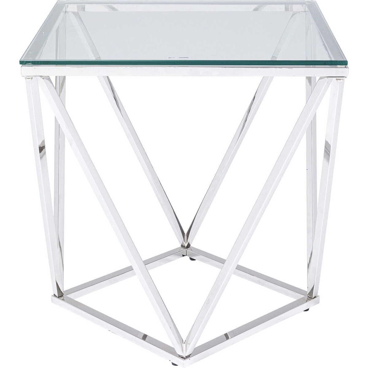 KARE Design Table d&#039;appoint Cristallo 50x50cm  