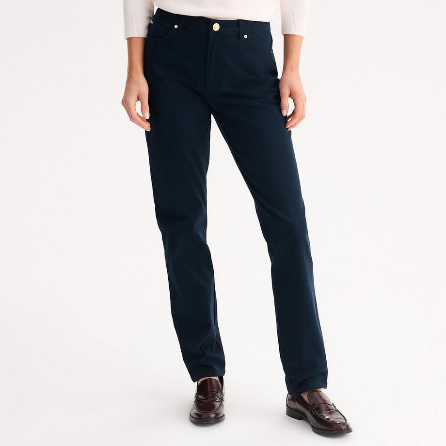 Pantalon droit 5 poches coton stretch
