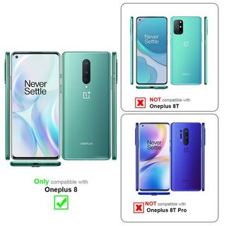 Cadorabo  Cadorabo Hülle kompatibel mit OnePlus 8 - Schutzhülle mit Magnetverschluss, Standfunktion und Kartenfach 