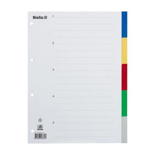 Biella  PP Register blanko, Teilung 1-5 - x 25 