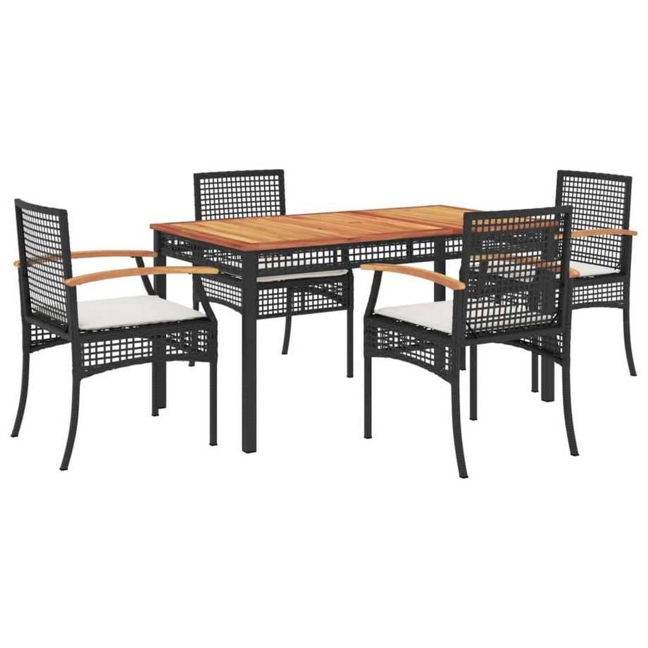 set da pranzo da giardino Polirattan