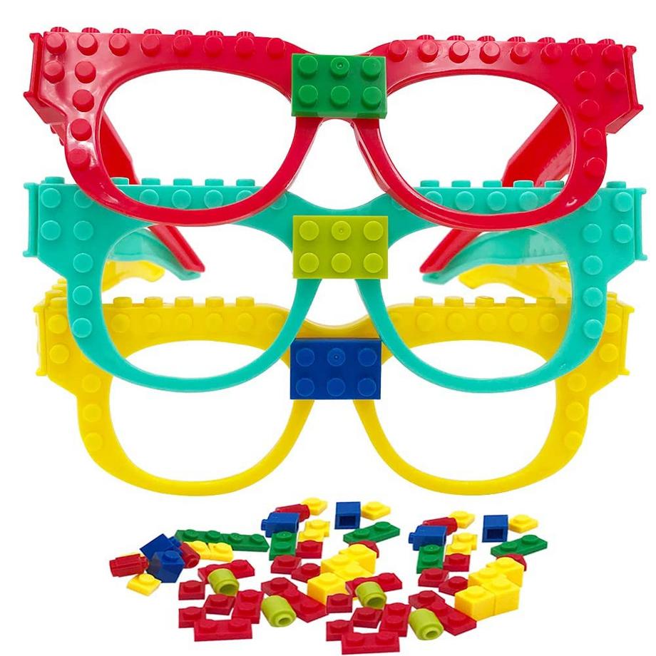 Activity-board  Bausteine Gläser Spleißbrillen Spielzeug: 12 Stück Bausteine 