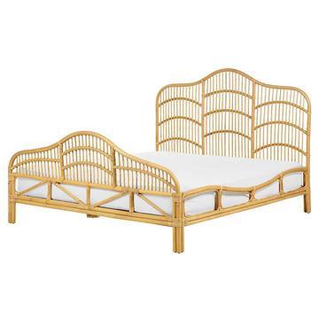 Letto con rete a doghe en Rattan Boho DOMEYROT