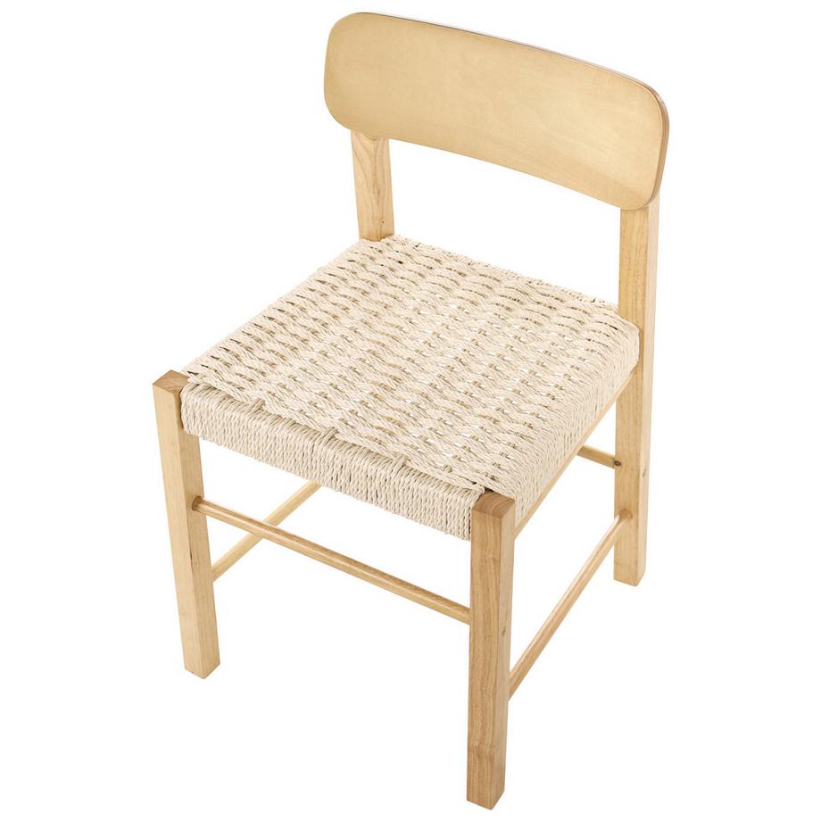 Beliani Lot de 2 chaises de salle à manger en Bois d'hévéa Boho ALLOS  