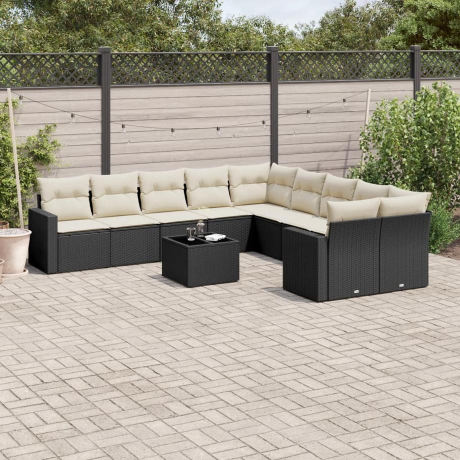 VidaXL set divano da giardino Polirattan  
