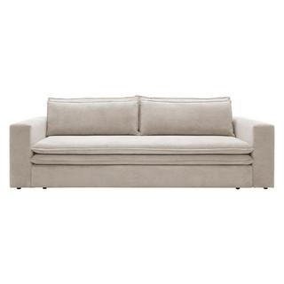 Vente-unique Sofa 3-Sitzer - Mit Schlaffunktion - Cord - Cremefarben - TILIA  