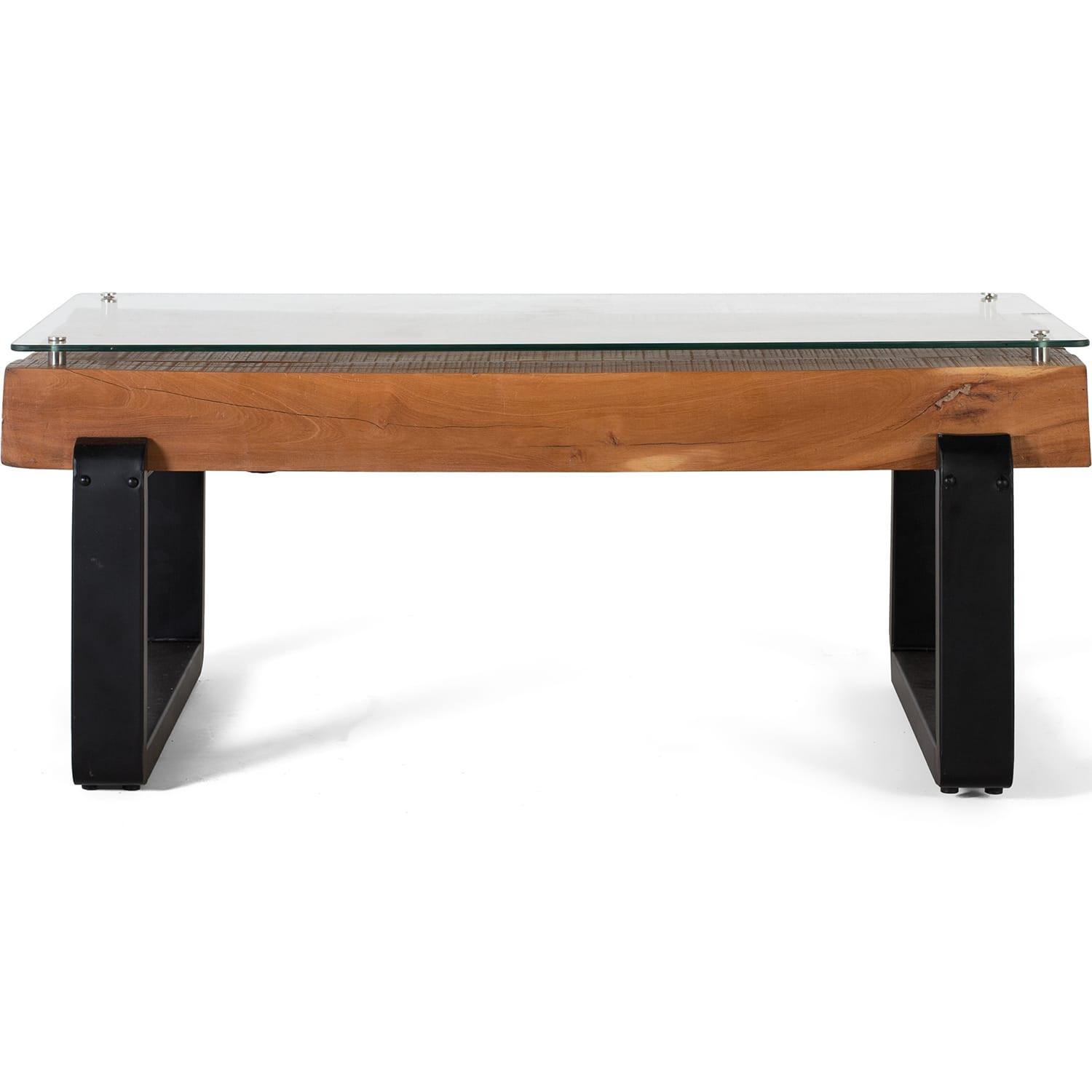 mutoni Table basse bois recyclé marron 120  