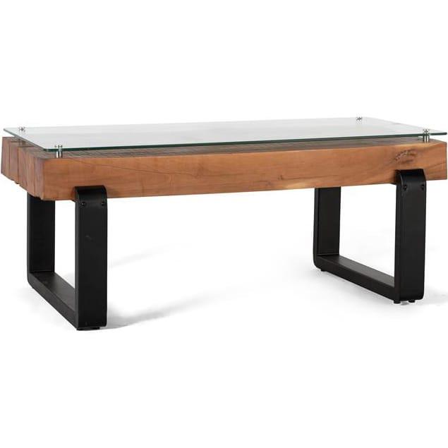 mutoni Table basse bois recyclé marron 120  