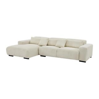 Maison Céphy Ecksofa - Ecke links - Cord - Beige - OVENTINO  