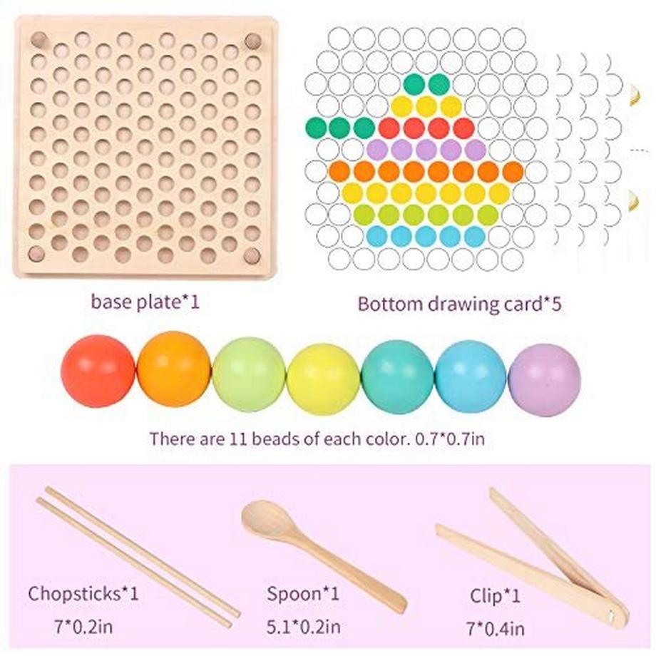 Activity-board  Holzspielzeug, Clip-Perlen-Puzzle-Brettspiele, Mathe-Lernspielzeug 