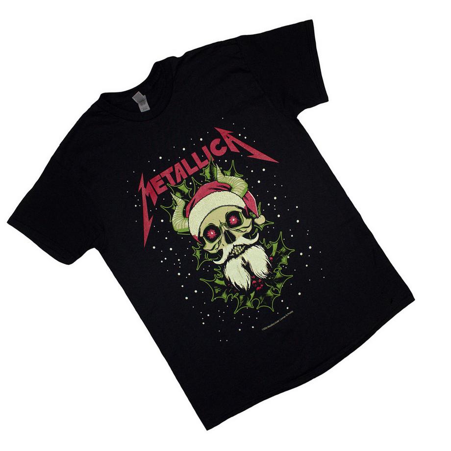 Metallica  Maglietta Corna Di Babbo Natale 