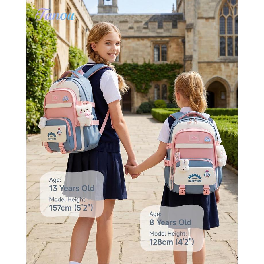 Only-bags.store Wasserabweisender Nylon Schulrucksack  