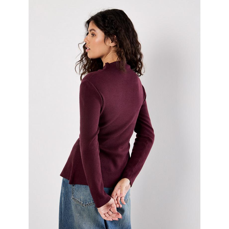 APRICOT Fine Knit Ruched Cardigan  