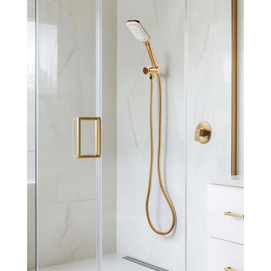 Beliani Duschkopf mit Schlauch aus ABS (robuster Kunststoff) Klassisch AMAJA  