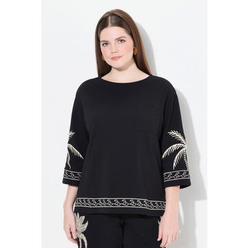 Sweatshirt, encolure bateau, manches 3/4