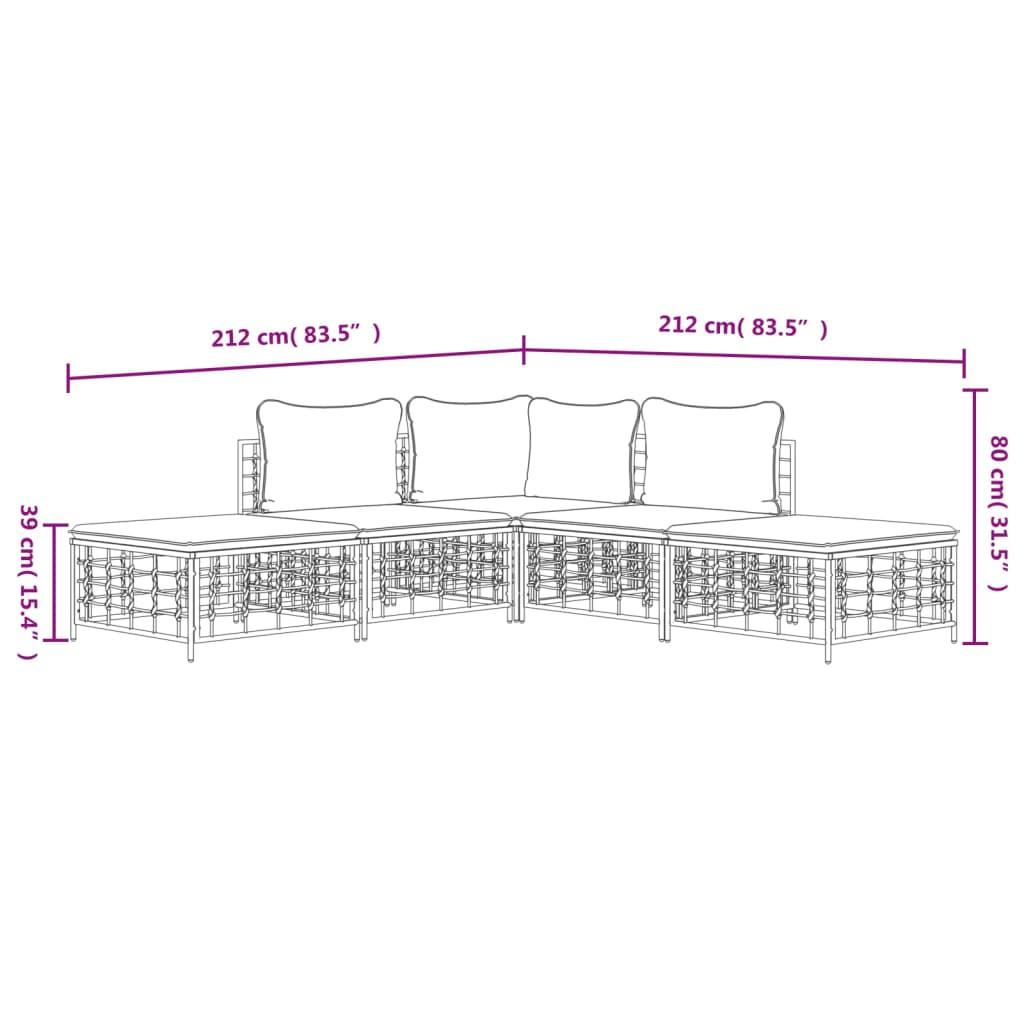 VidaXL Garten lounge set poly-rattan  