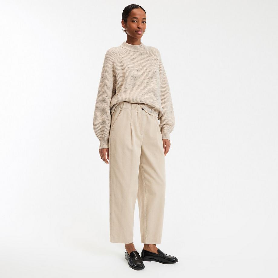 La Redoute Collections Pantaloni carota a vita alta in velluto a coste  